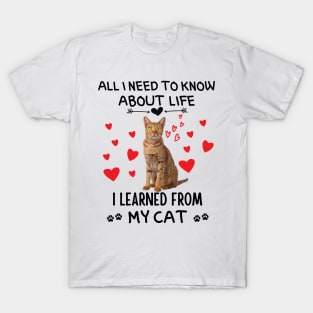 All I Need To Know About Life I Learned From My Cat T-Shirt